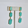 Triple Hex Earring - Amazonite