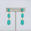 Triple Hex Earring - Amazonite