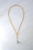 Freshwater Pearl Clip Chain Lariat Necklace